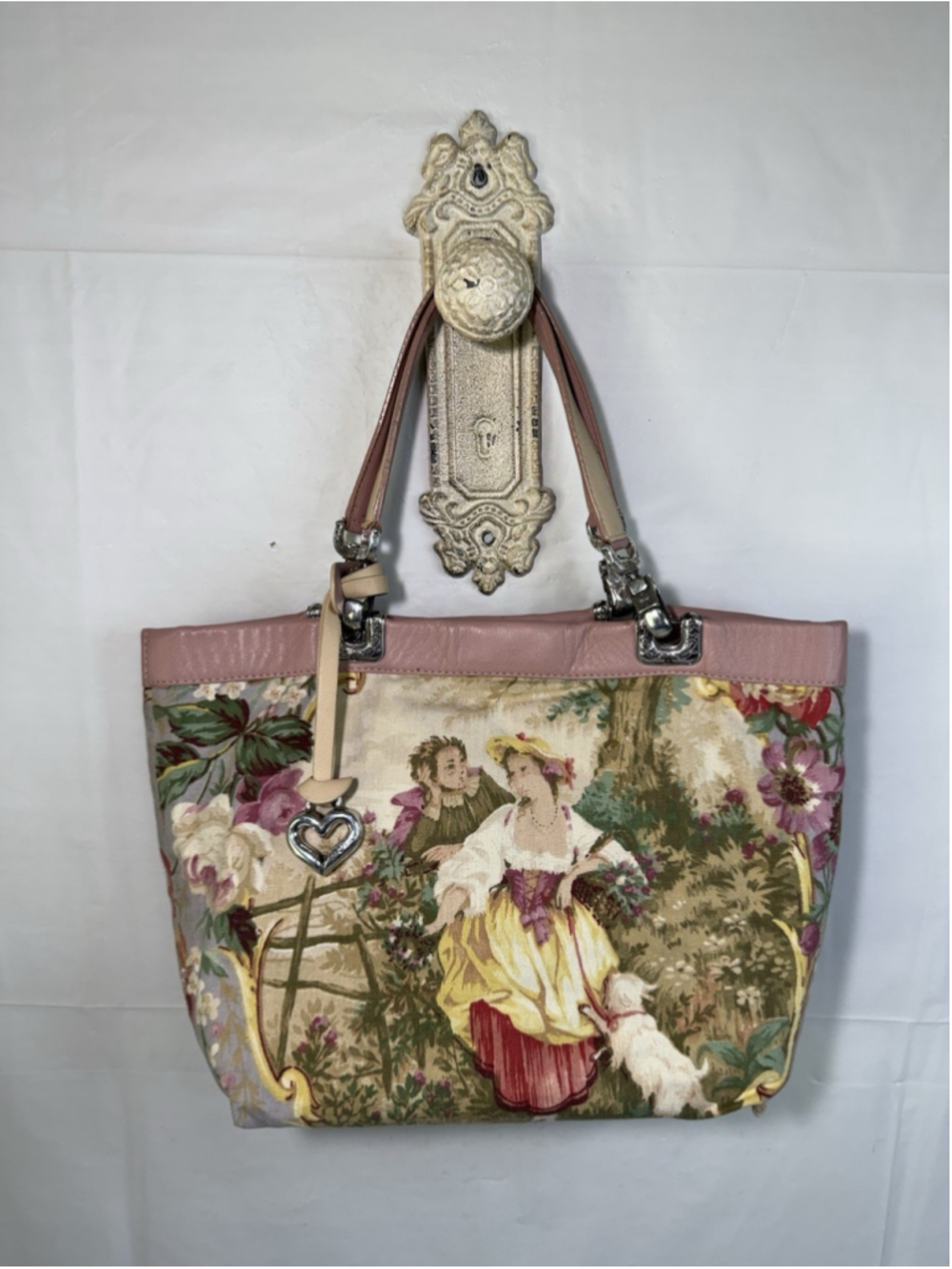 Brighton Jodi Leather Handbag Purse Reversible French Country Tote